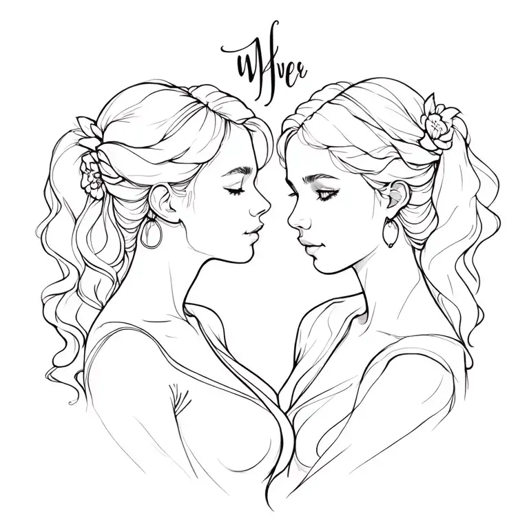 Matching Sister Tattoos Writing