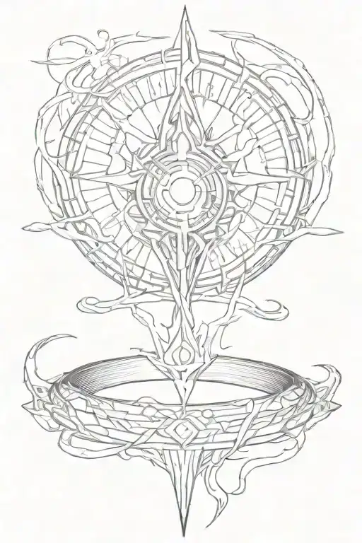 Inscription Unique Ring Sauron Lord