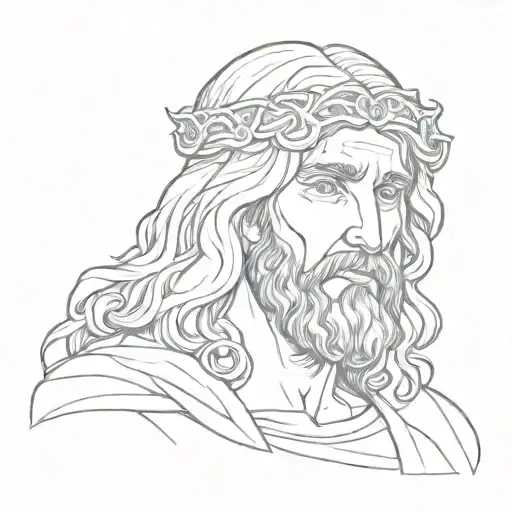 Jesus Half Front Face In Greek Mythology