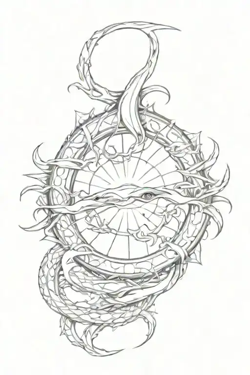 Ouroboros With Sun Inside Memento Mori