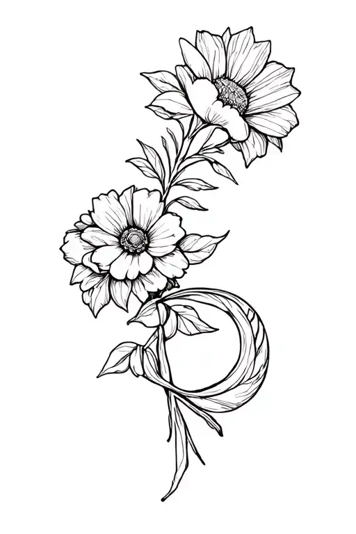 Eating Disorder Recovery Symbol Made Out Of Flowers