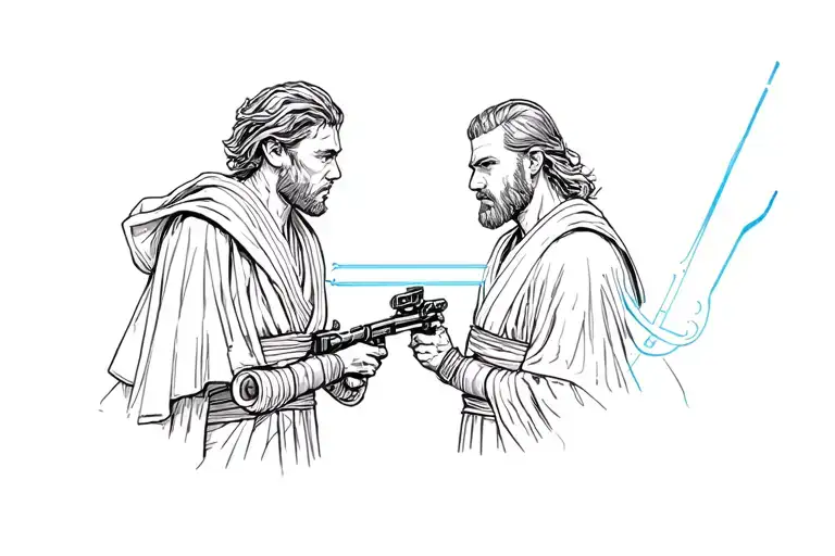 Star Wars Anakin Obi Wan Kenobi's Fight