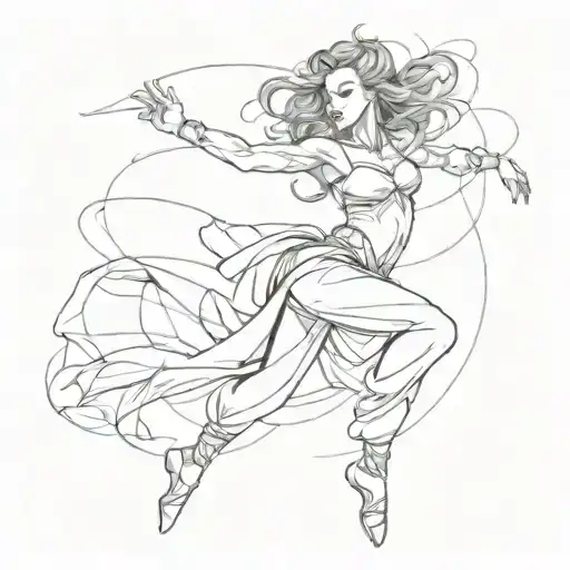 Flowy Hip Hop Dancer Gracefully Moving