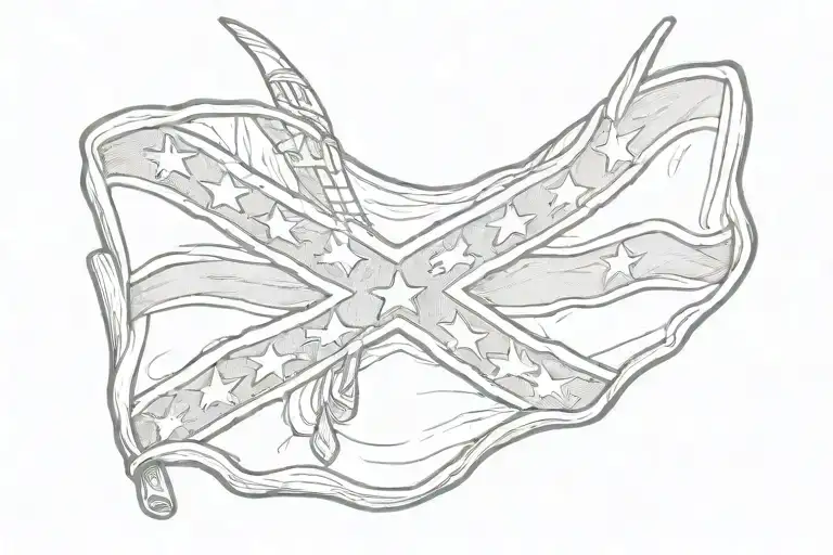 Basic Confederate Flag Nametag