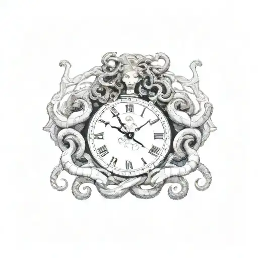 Medusa With Clock