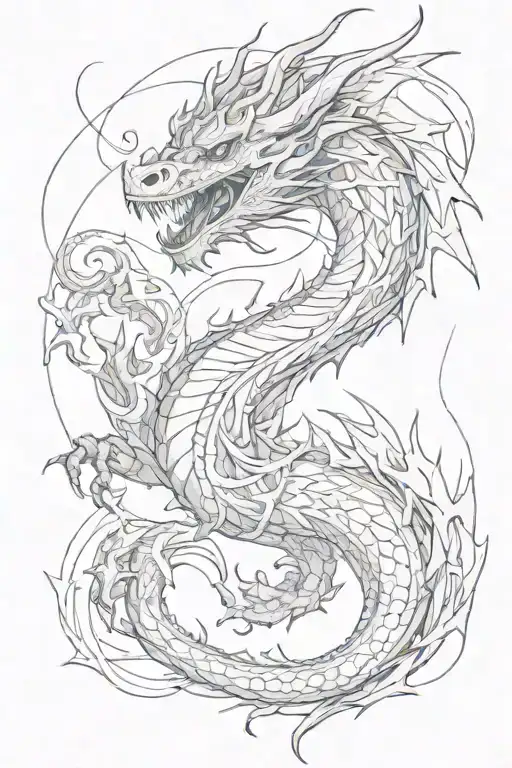 Fine Line Dragon