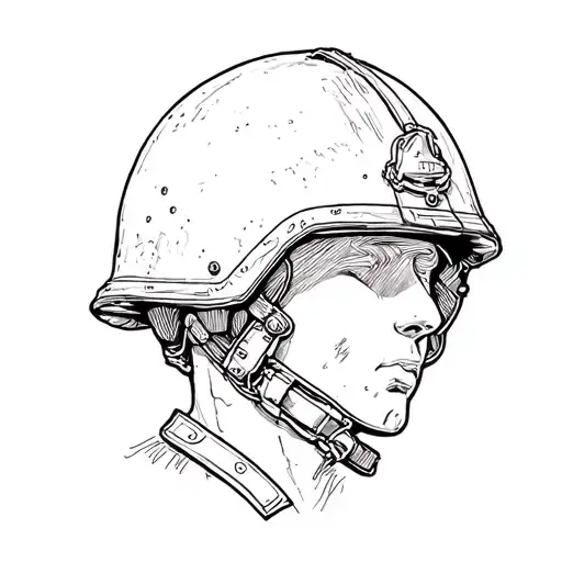 Military Helmet Adorned