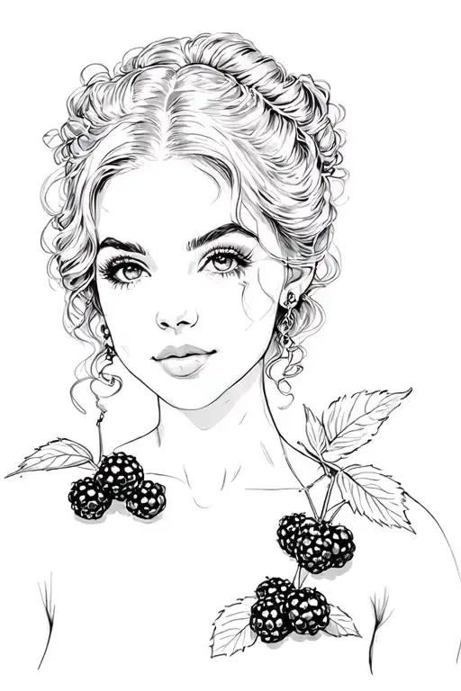 Black Berries Pin Up Girl