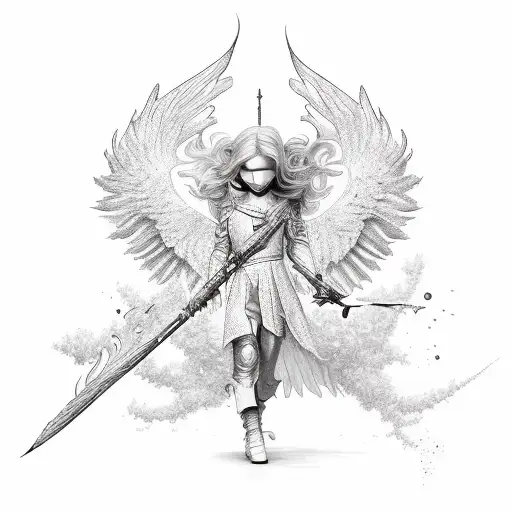 2 Angel With Wing Left One Has Left Wind Right One Has Right Wind