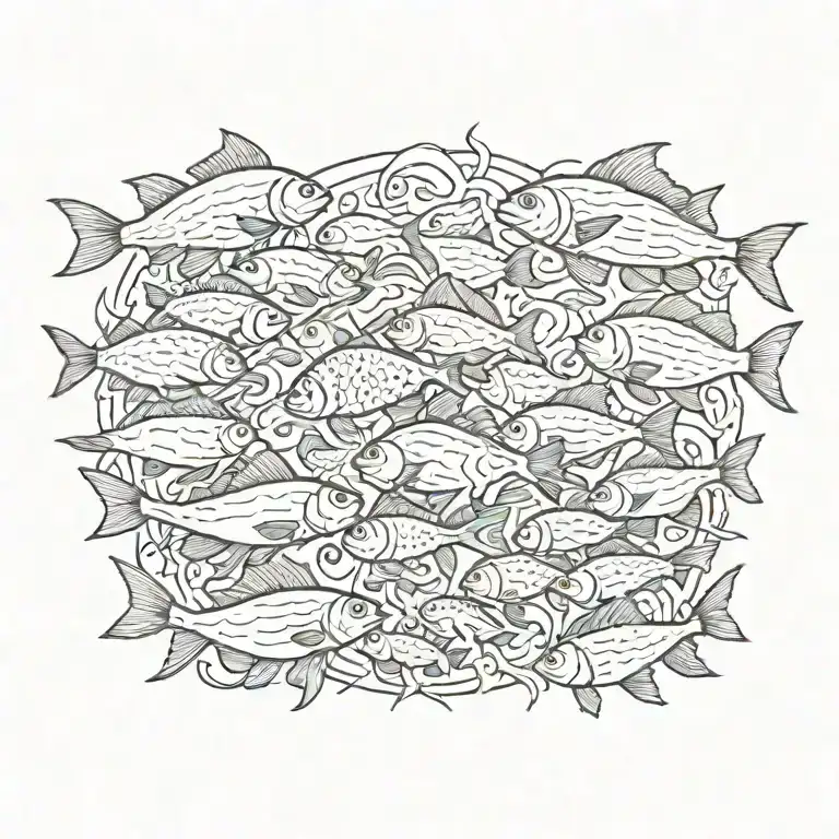 Cercle Of Multiple Fish
