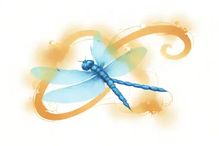 Electric Blue Dragonfly Landing