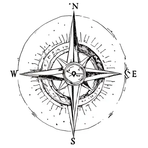 Compass Sun And Moon