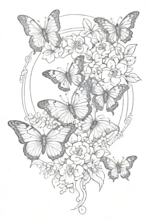 Butterflies Flowers Taurus Zodiac Sign