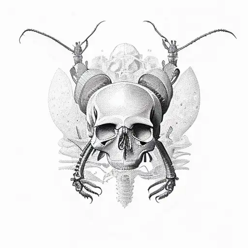 Beetle With Human Skull