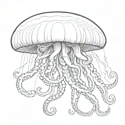 Jellyfish With An Octopus