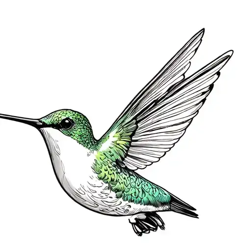 Island Of Martinique And A Hummingbird