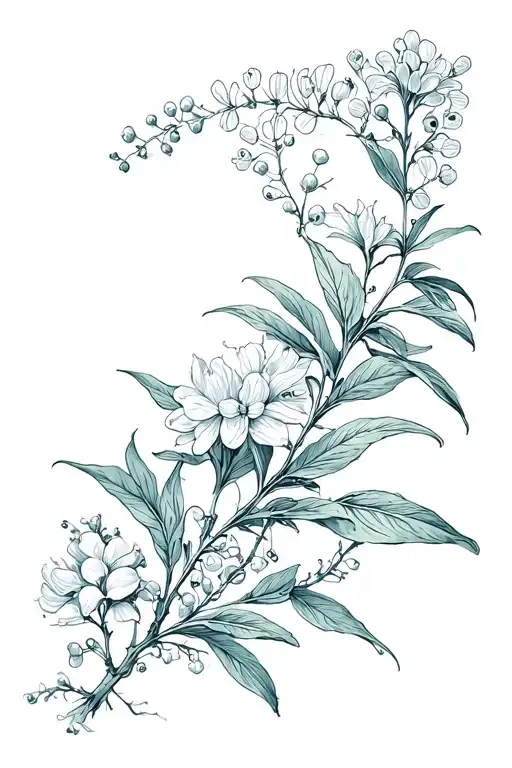 Mimosa Xray Botanical Delicate Vine