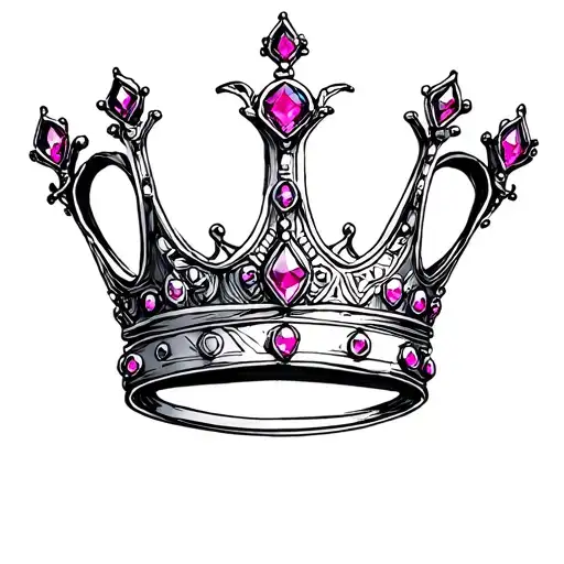 Crown With 4 Jewels