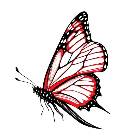 Red And Black Butterfly