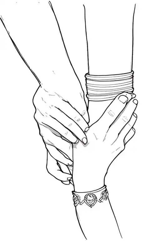 Two Hands Holding Each Other