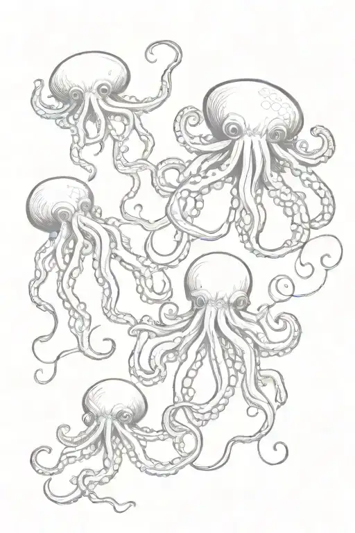 Octopus And Jellyfish