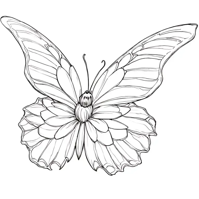 Butterfly Flower Wing Made