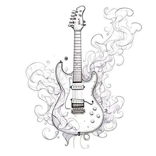 Smoke Forming A Guitar