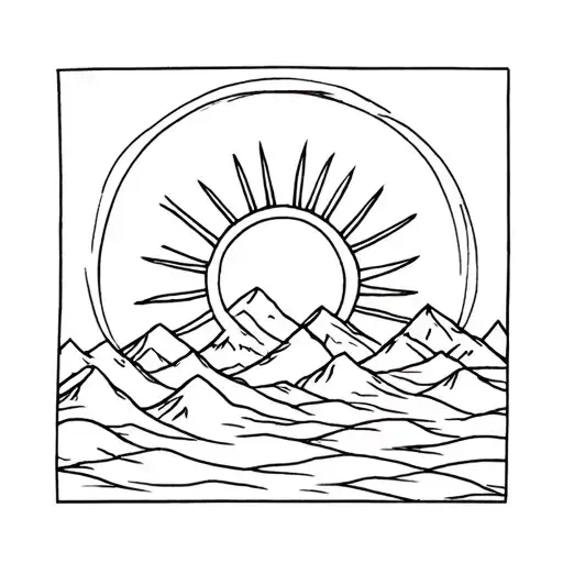 Sun And Mountains