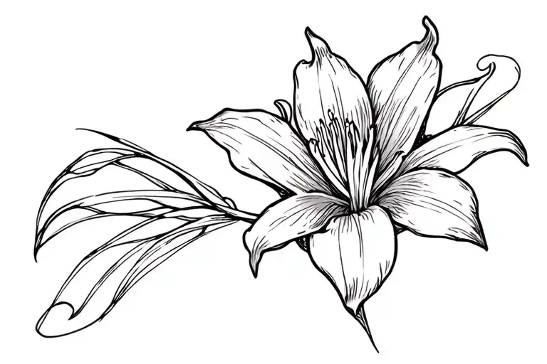 Tiger Lily Tramp Stamp