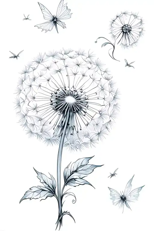Dandelion And Fairy Flying