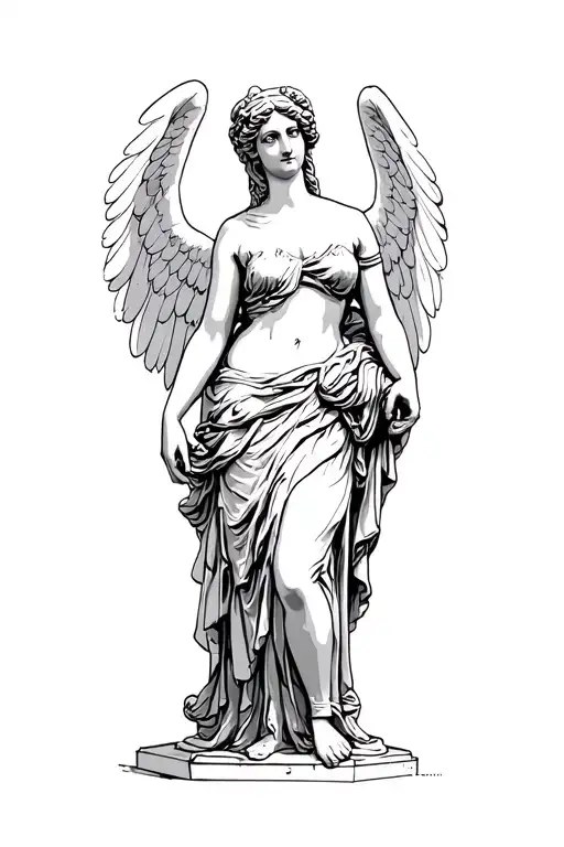 Greek Statue Woman With Wings