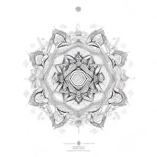 A Nature-inspired Mandala With Intricate Crystal Patterns