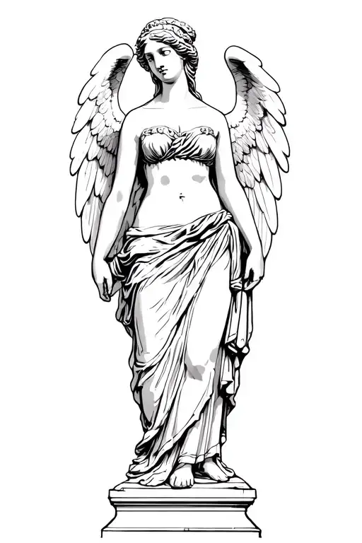 Greek Statue Woman With Wings