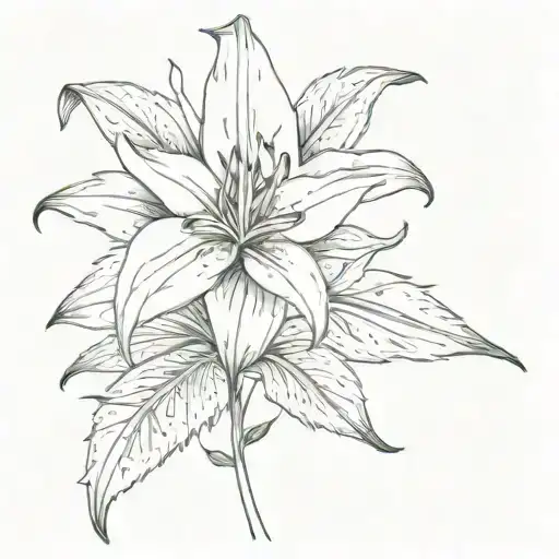Marijuana Leaf Tiger Lily