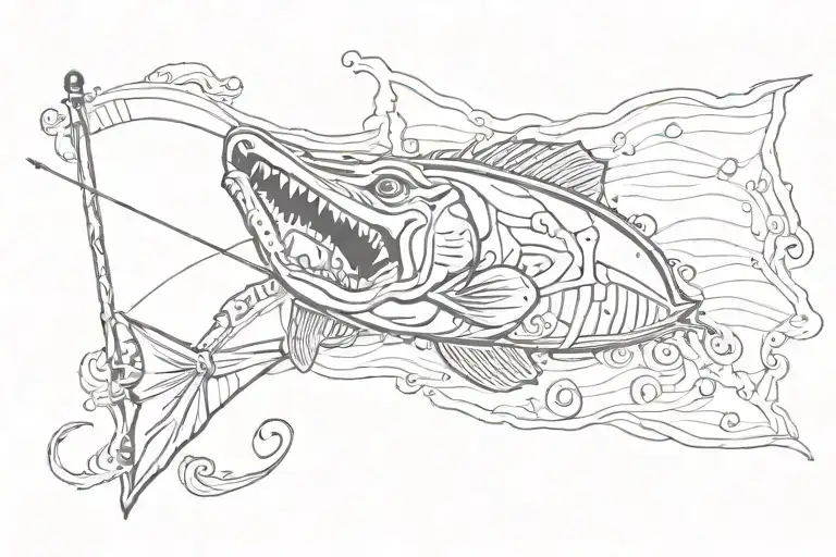 Florida State Flag And Fishing