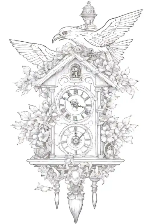 German Cuckoo Clock With Munich Influence One Clock