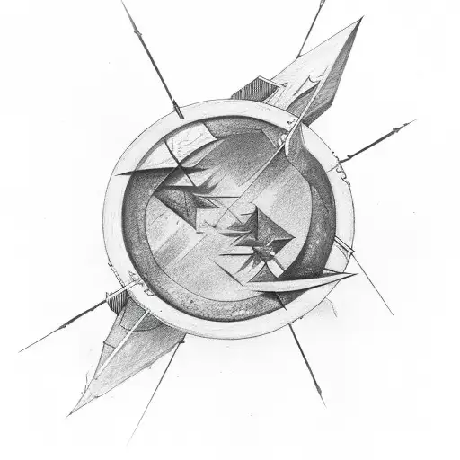 Arrow With A Crecent Moon On It