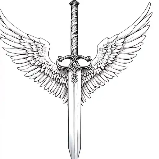 Archangel Michael Sword And Wings