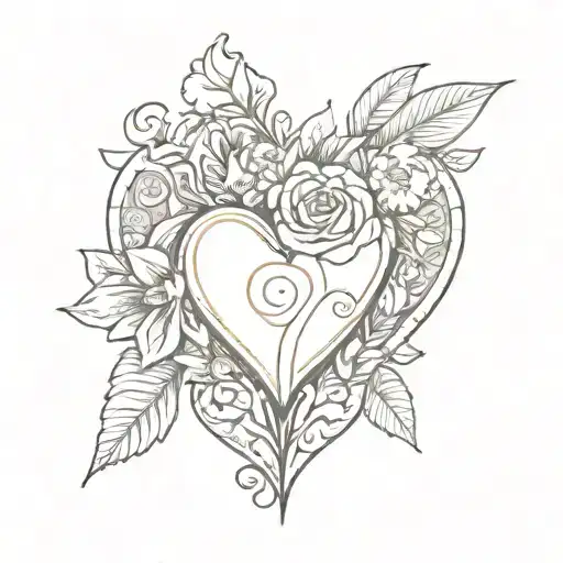 Mexican Heart With Flower Inside Representing