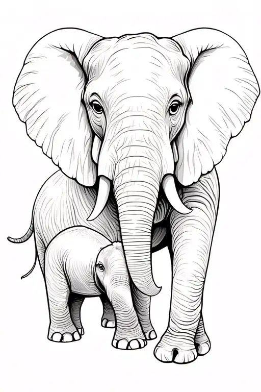 Elephant And Baby Elephant