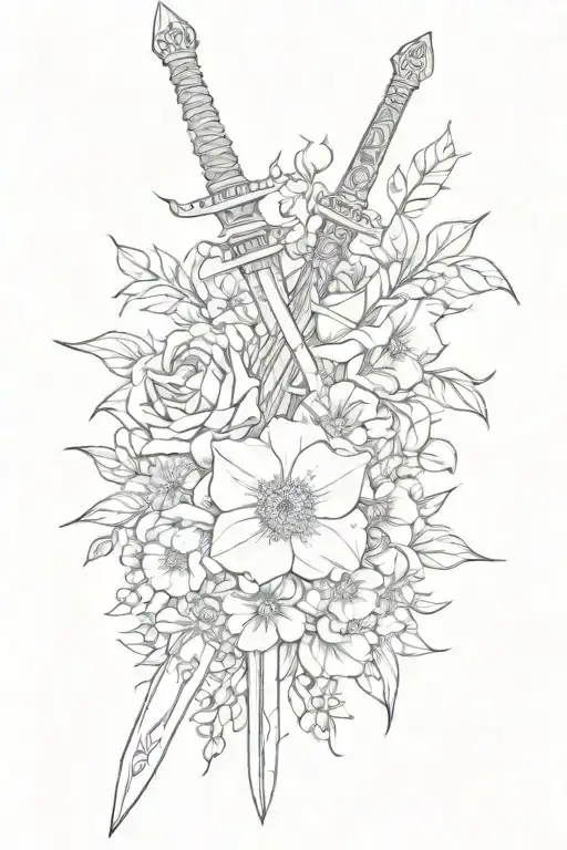 Sword And Flowers