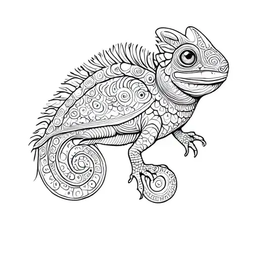 Alebrije Combo Chameleon With Bird