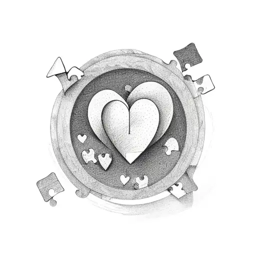 A Heart-shaped Puzzle Piece Symbolizing Love And Friendship