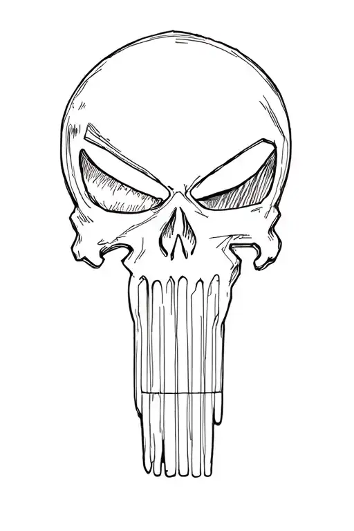 Punisher Logo Comic Book Style