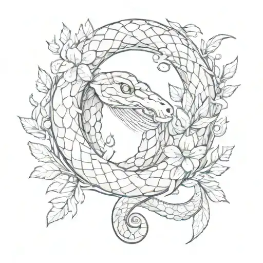 Snake And Wreath