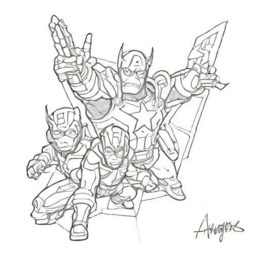 Small Avengers One Line