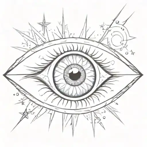 A Eye And A Northern Star In Its Pupil