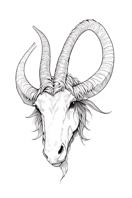 Capricorn Tattoo Black And White