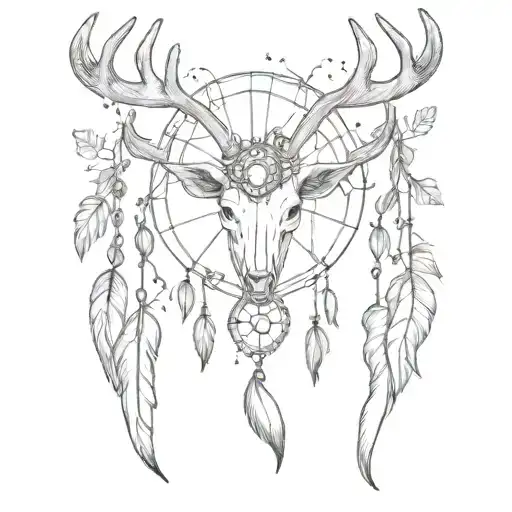 Antlers And Dreamcatcher Made