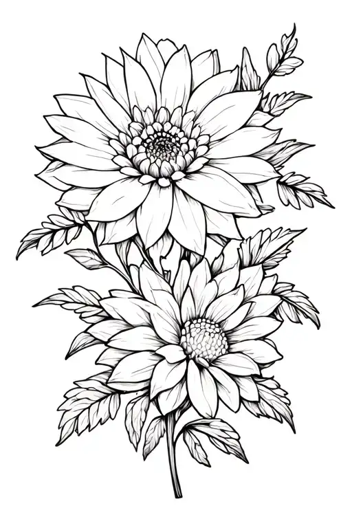 Dahlia And Aster Flower Lower Arm Sleeve